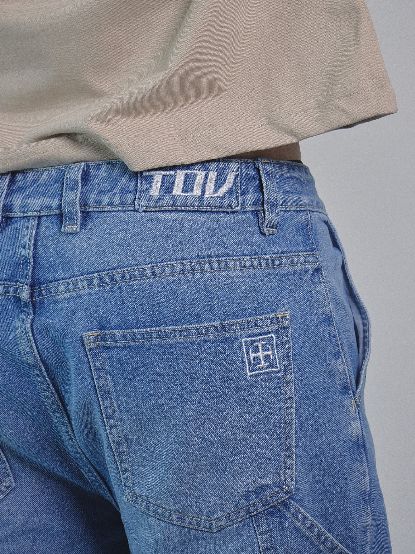 JEAN ANCHO CARPINTERO - AZUL