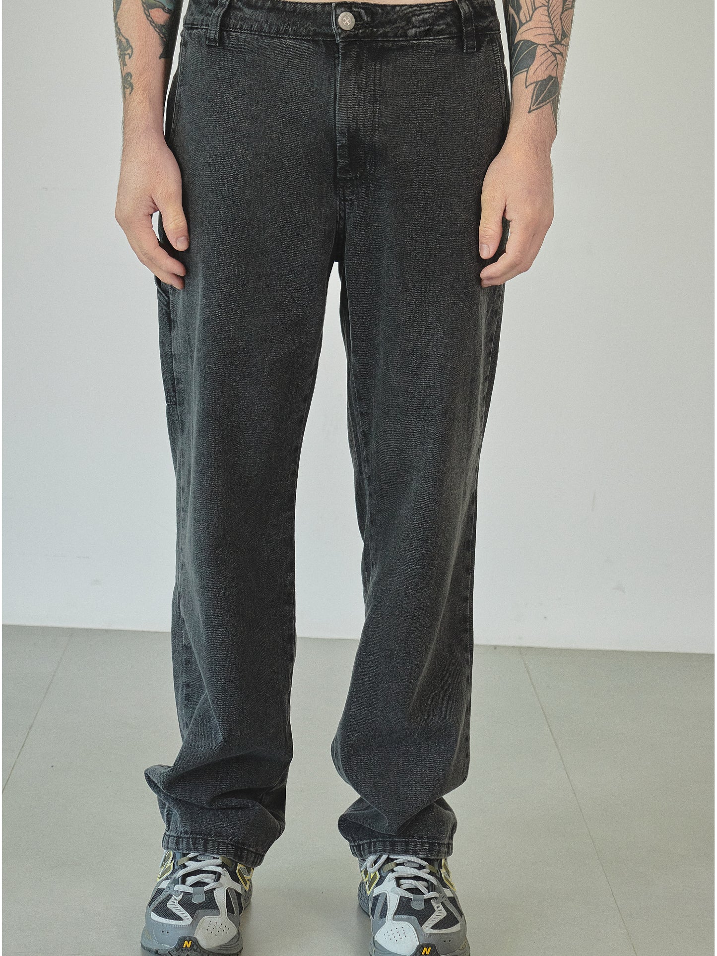 JEAN ANCHO CARPINTERO - NEGRO