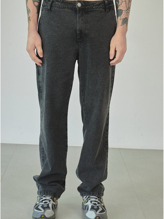 JEAN ANCHO CARPINTERO - NEGRO