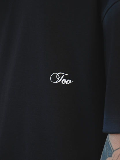 CAMISETA OVERSIZED PINTADA - NEGRA