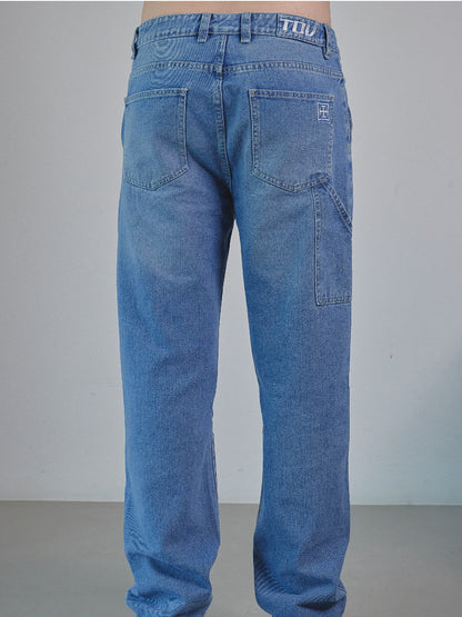 JEAN ANCHO CARPINTERO - AZUL