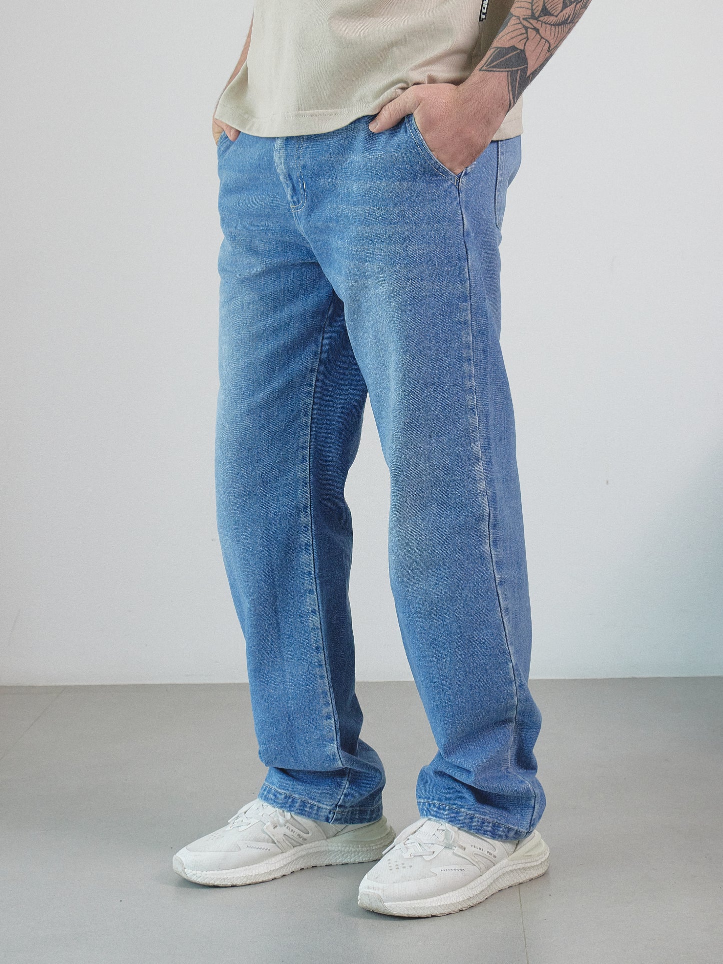 JEAN ANCHO CARPINTERO - AZUL