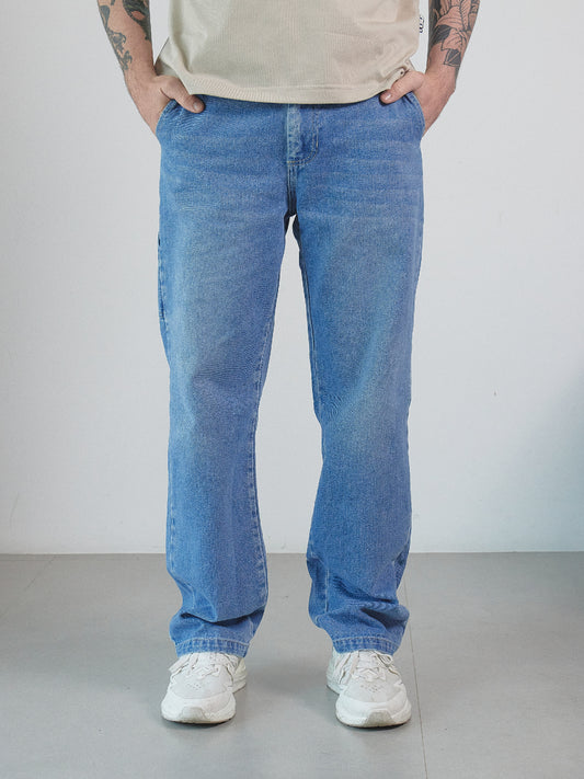 JEAN ANCHO CARPINTERO - AZUL