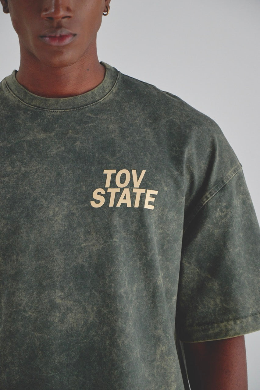 CAMISETA ACID WASH TOV STATE - VERDE