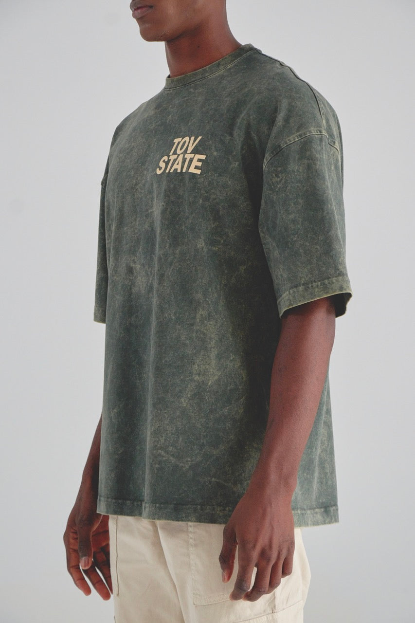 CAMISETA ACID WASH TOV STATE - VERDE