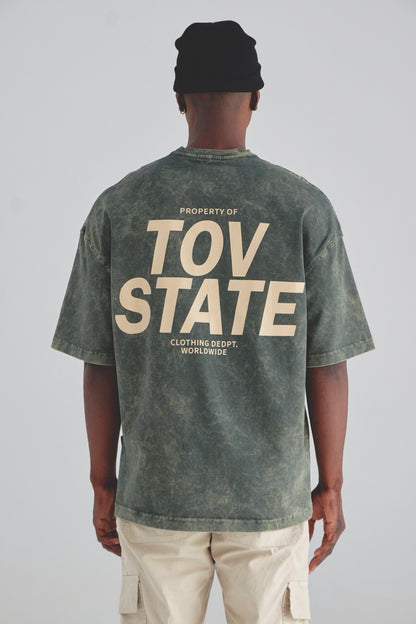 CAMISETA ACID WASH TOV STATE - VERDE