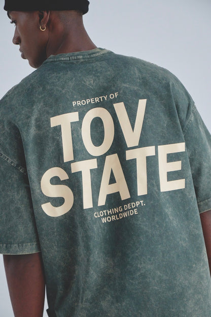 CAMISETA ACID WASH TOV STATE - VERDE