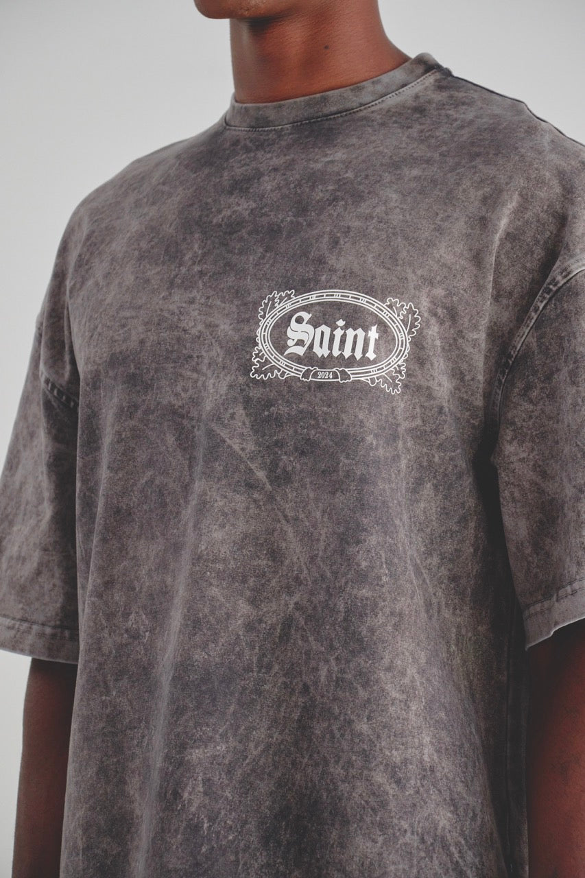 CAMISETA ACID WASH SAINT - NEGRO